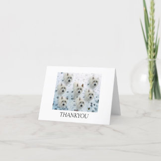 De Agradecimento WESTIES no CARTÃO da NEVE THANKYOU NOTELET