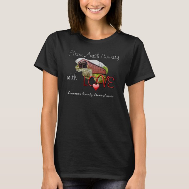 De Amish Country With Love - T-shirt (Frente)