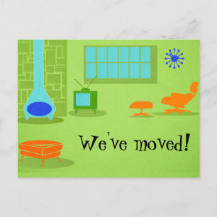 De Anúncio Alteração moderna do cartão postal do meio século