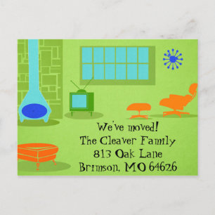 De Anúncio Alteração moderna do cartão postal do meio século