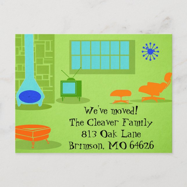 De Anúncio Alteração moderna do cartão postal do meio século (Frente)