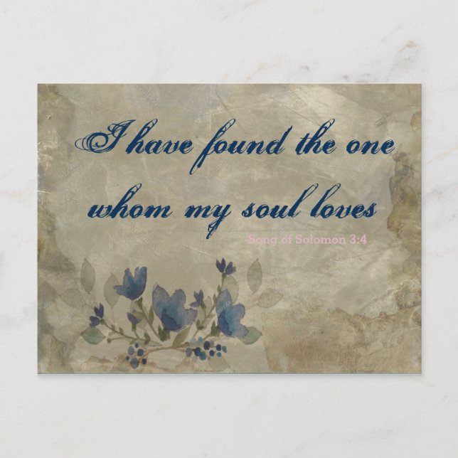 De Anúncio Cartão postal antigo azul-marinho e rosa velado (Frente)