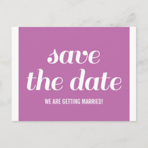 De Anúncio Cartão Postal Charm Save the Date, Fúcsia