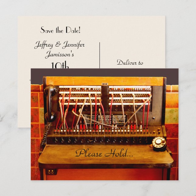 De Anúncio Cartão postal do 10º aniversário da festa "Save th (Frente/Verso)