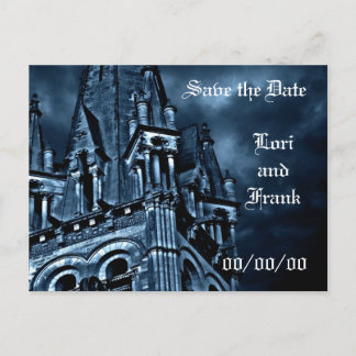 De Anúncio Cartão postal do castelo azul fantasia Salve a Dat