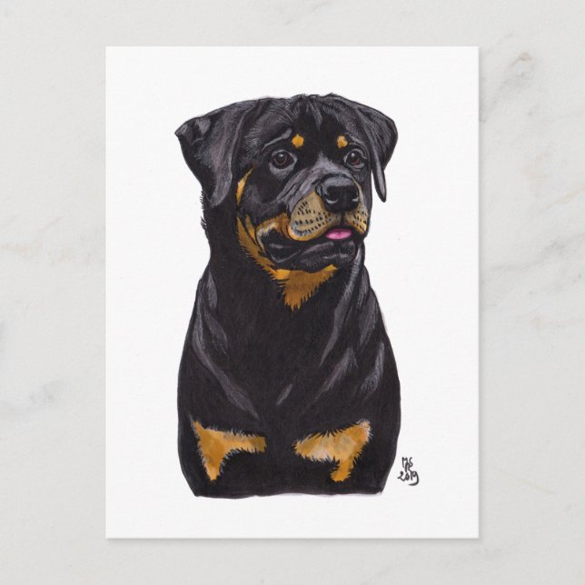 De Anúncio Cartão postal do Doggust 2019 Rotweiller (Frente)