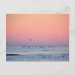 De Anúncio Cartão postal do nascer do sol pastel em Ocean Cit
