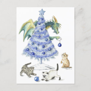 De Anúncio Cartão postal do Natal Azul