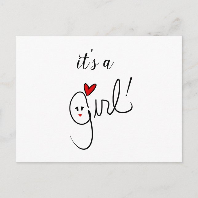 De Anúncio Cartão Postal É Uma Menina (Frente)