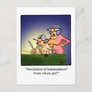 De Anúncio Cartão postal engraçado do Dia da Independência