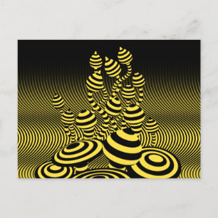 De Anúncio Cartão postal Magic Mushroom design óptico geométr