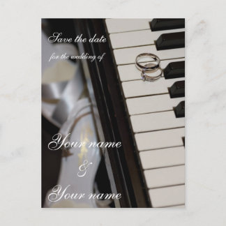 De Anúncio Cartão postal Piano - Salve a Data