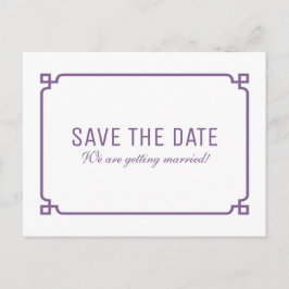 De Anúncio Cartão postal Purple Deco Chic Save the Date