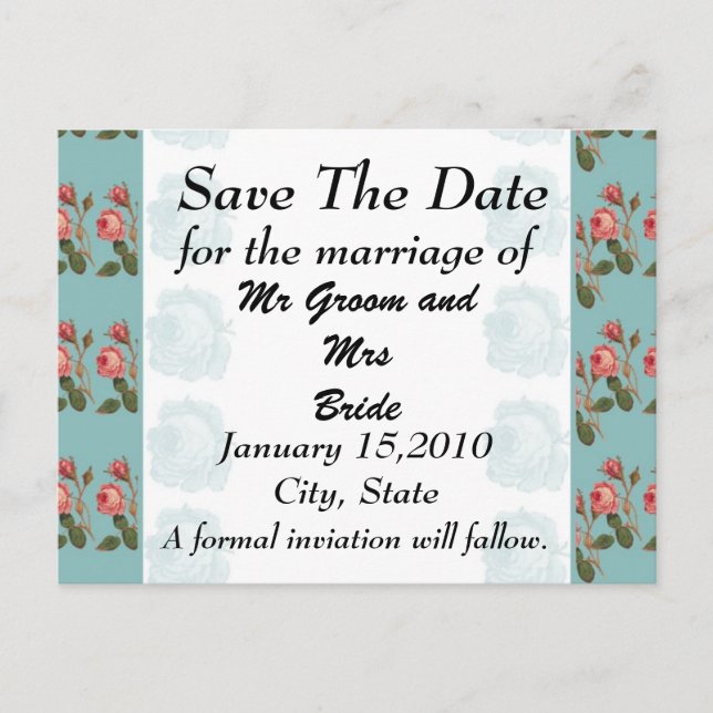 De Anúncio Cartão Postal Rosa Vermelha Salva o Dia (Frente)