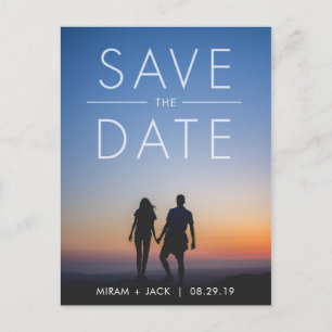 De Anúncio Cartão postal Save the Date em negrito