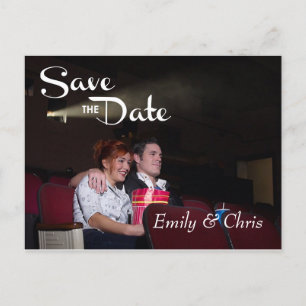 De Anúncio Cartão postal Save the Date Pretty Script