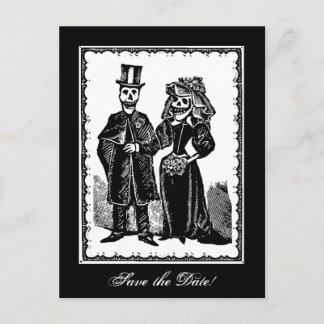 De Anúncio Casal Esqueleto (Salve A Data) - Cartão Postal