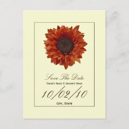 De Anúncio Casamento outono Salve A Data Cartão Postal - Flor