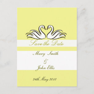 De Anúncio Guardar a data com o cartão postal dos swans