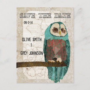 De Anúncio Guardar o Cartão Postal Data Vintage Owl II