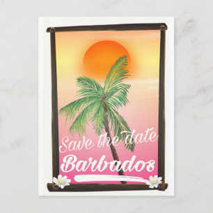 De Anúncio Salve a Data - Barbados cartão postal vintage