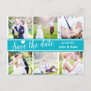 De Anúncio SALVE A DATA Casamento Azul 6 Cartão Postal FOTO