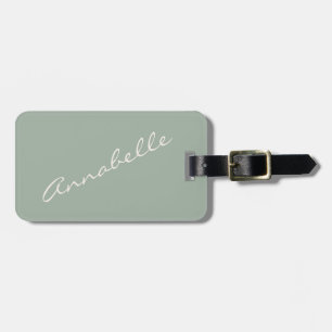 De Bagagem Elegante Etiqueta Personalizada com Nome em Verde