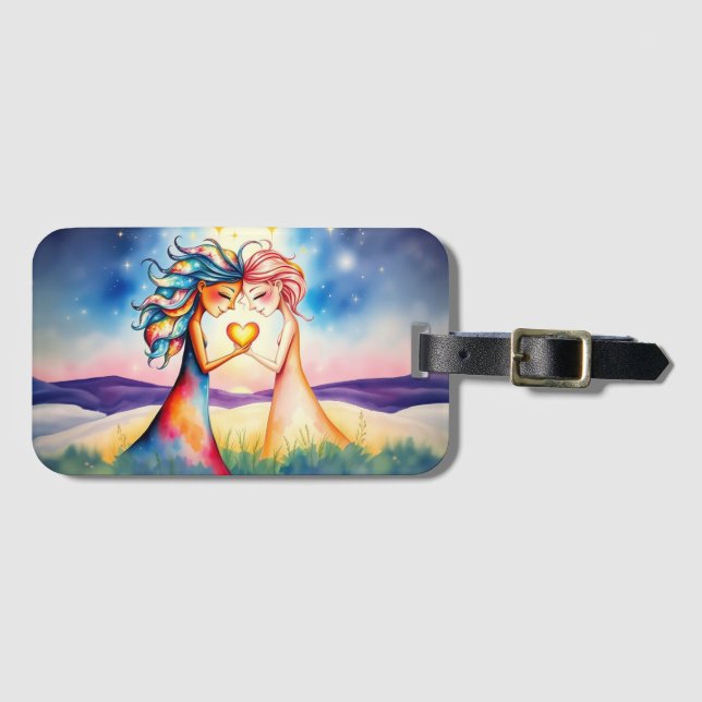 De Bagagem Etiqueta Besties Cuja Besties É (Frente Horizontal)