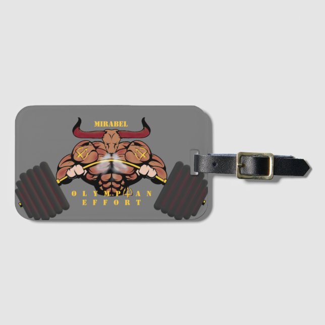 De Bagagem Etiqueta "Esforço Olímpico" Bagagem/Saco (Frente Horizontal)