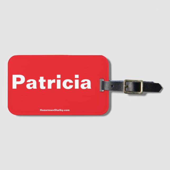 De Bagagem Etiqueta Patricia Lucía (Frente Horizontal)