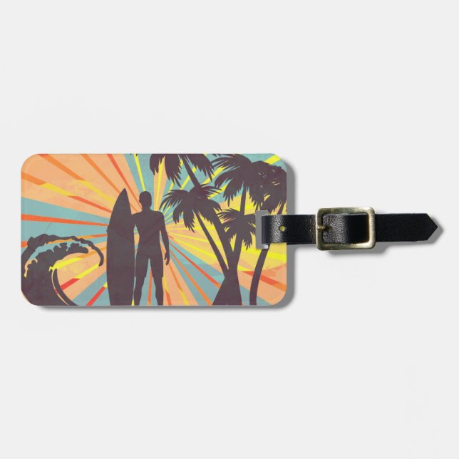 De Bagagem Etiqueta Surfer Dude Bag (Frente Horizontal)