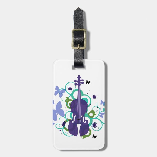 De Bagagem Etiqueta Violin Gift-Lucky (Frente Vertical)
