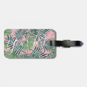 De Bagagem Folha tropical bonito personalizável   etiqueta d