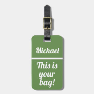 De Bagagem Personalizado Esta é a sua bolsa   Etiqueta Engra
