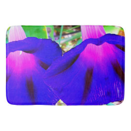 De Banheiro Belo tapete com flores roxas