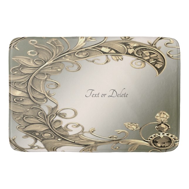 De Banheiro Elegante moderno e Dourado tapete decorativo (Frente)