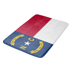 De Banheiro Grande tapete com bandeira da Carolina do Norte, E