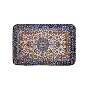 De Banheiro Tapete Azul Persa Turco Oriental Antigo