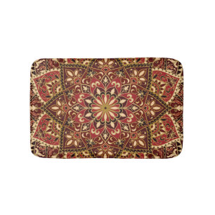 De Banheiro Vermelho Oriental: tapete Floral Vintage