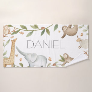 De Banho Safari, animais florestais personalizados toalha p