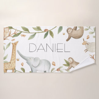 De Banho Safari, animais florestais personalizados toalha p