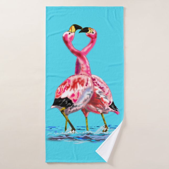 De Banho Toalha Flamingo Bath Rosa casal (Toalha de Banho)
