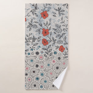 De Banho Toalha florais artístico