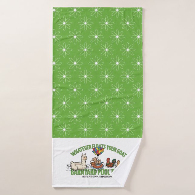 De Banho Toalha Verde Whatever Floats Your Goat Green Daisy (Toalha de Banho)
