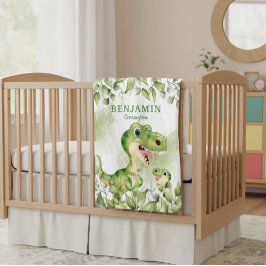 De Bebe Dinossauro com Greenery deixa cobertor para rapaze