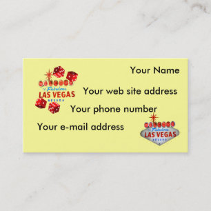 Dê boas-vindas a Las Vegas ao cartão de visita