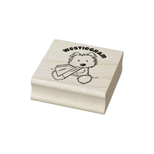 De Borracha Carimbo ©️ Kim Niles KiniArt Westie (Carimbo)