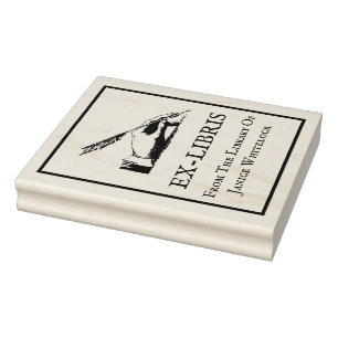 De Borracha Carimbo Personalizado Ex-Libris Wooden