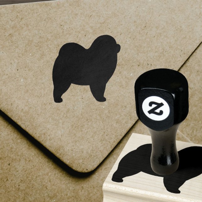 De Borracha Chow Chow Dog Raça Silhouette Carimbo (Criador carregado)