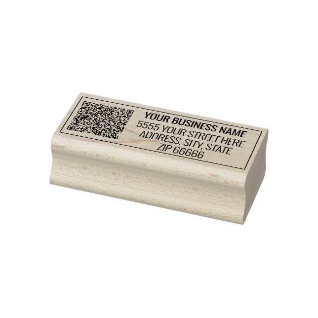 De Borracha Código QR Personalizado Nome Endereço Carimbo Pers (Carimbo)